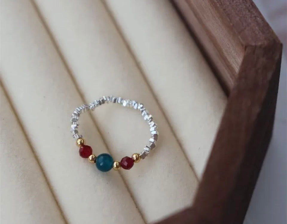 Mixed Beaded Stretch Rings