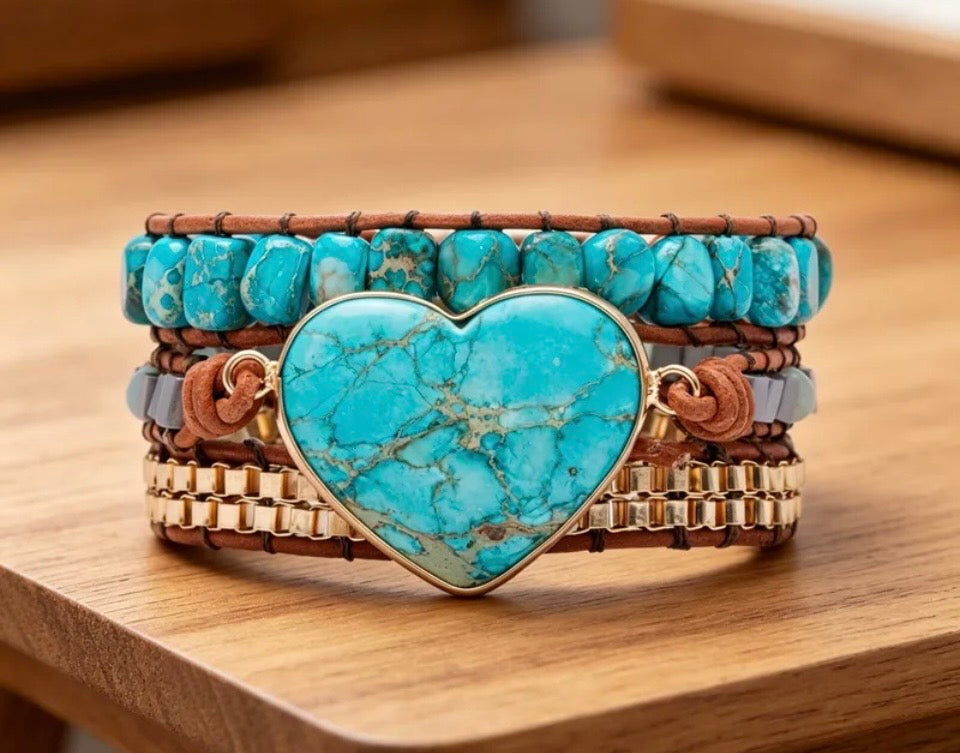 The Sedona Turquoise Heart Wrap