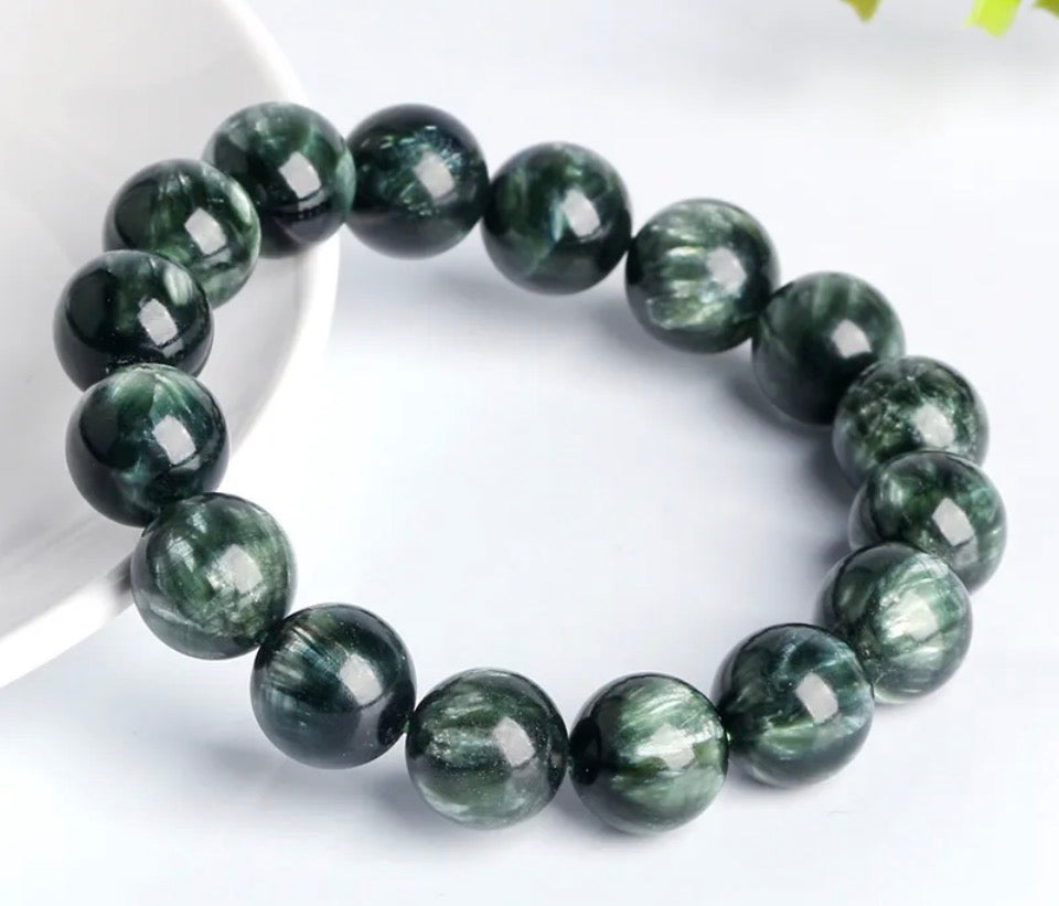 Premium Seraphinite Beaded Bracelet