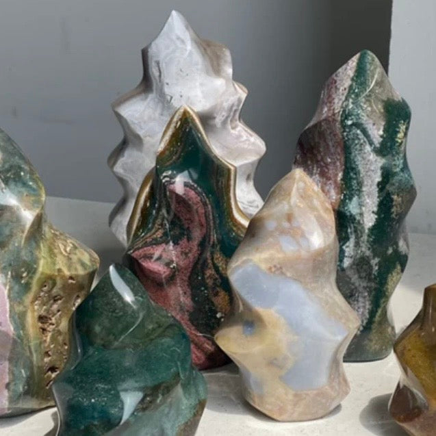 The "Earth & Tide" Ocean Jasper Flame