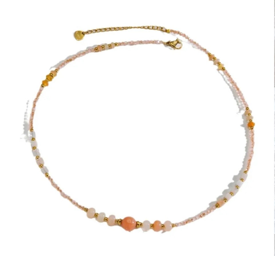 Amber Sky Beaded Necklace